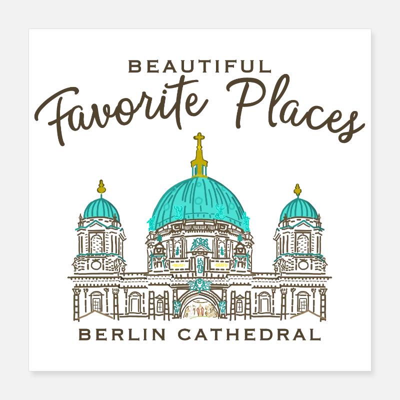 Berliner Dom, Schöne Lieblingsorte, Deutschland Poster 40x40 cm