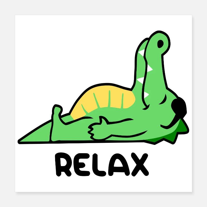 Crocodile relax Poster 40 x 40 cm