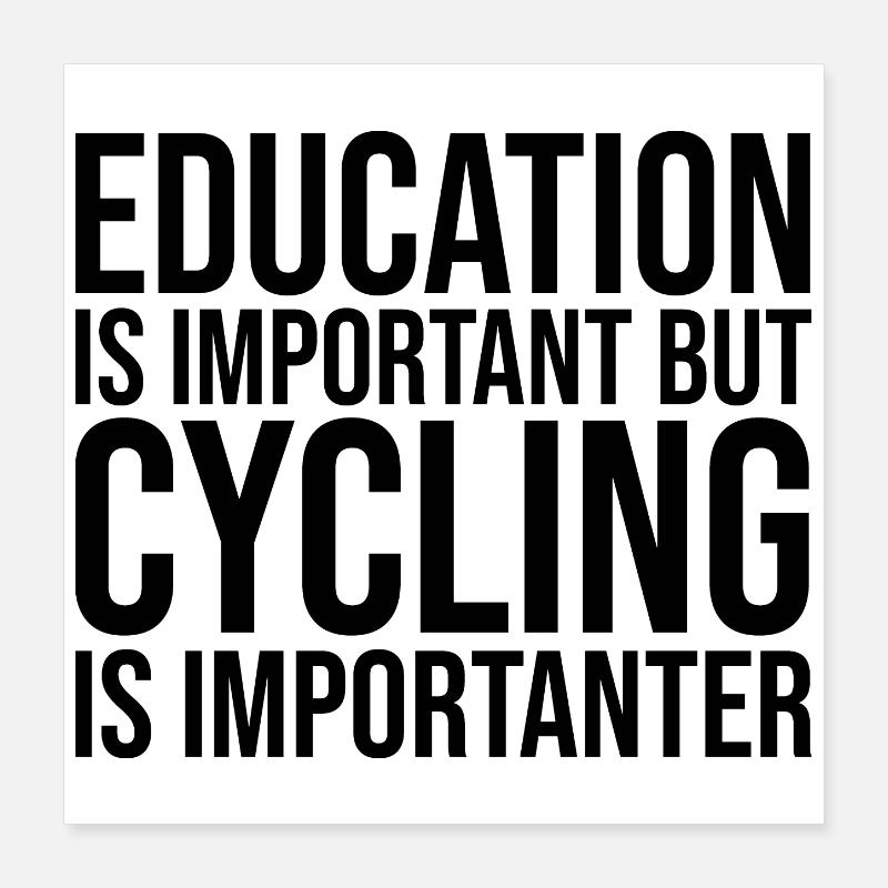 Radfahren Poster 40x40 cm