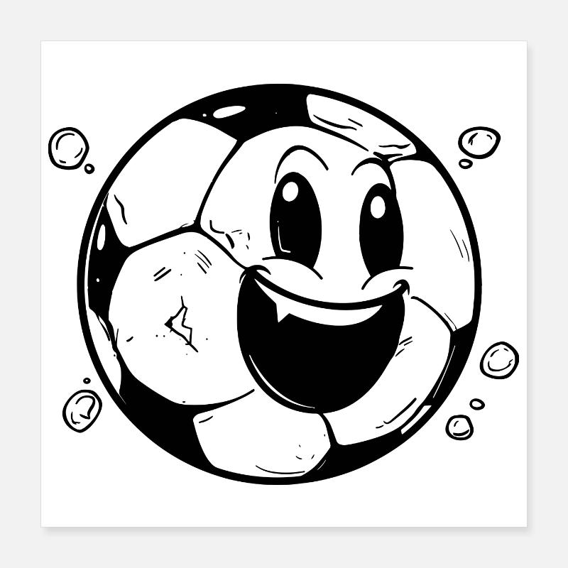 Fußball Comic Poster 40x40 cm