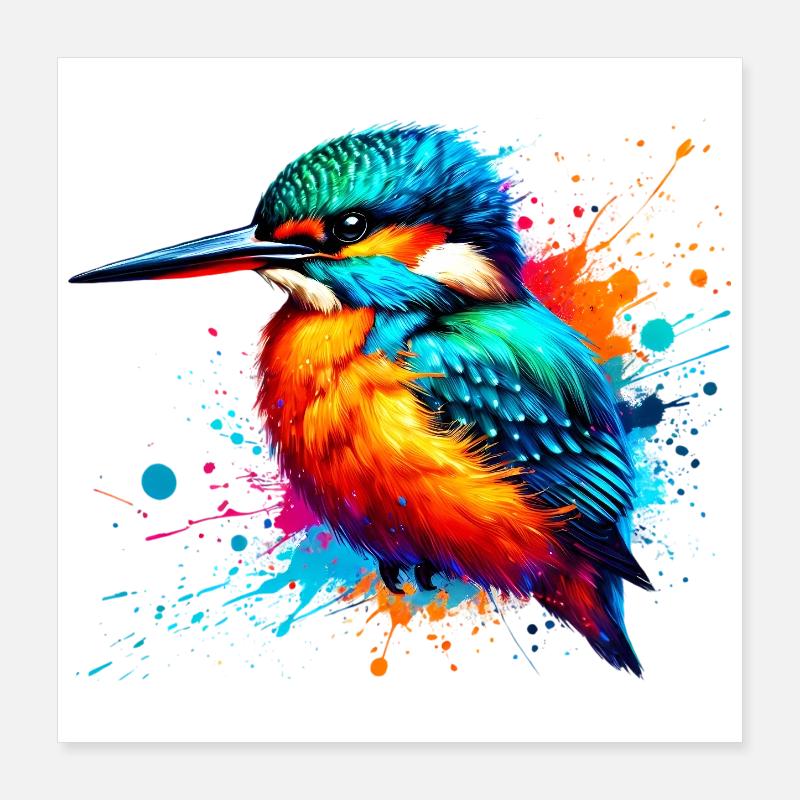 Martin-pêcheur Poster 40 x 40 cm