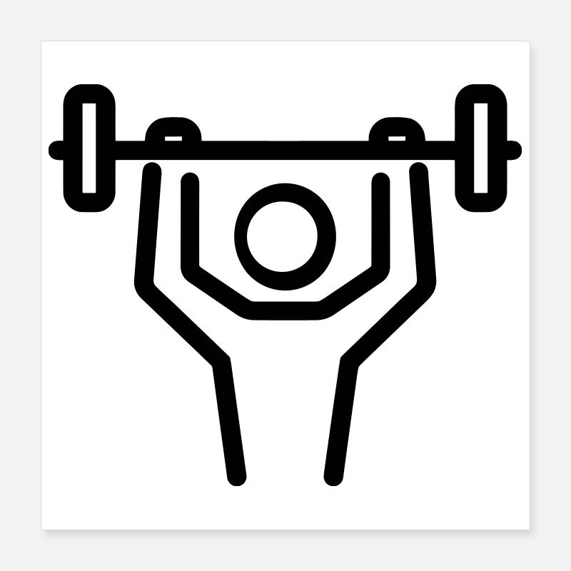 musculation Poster 40 x 40 cm