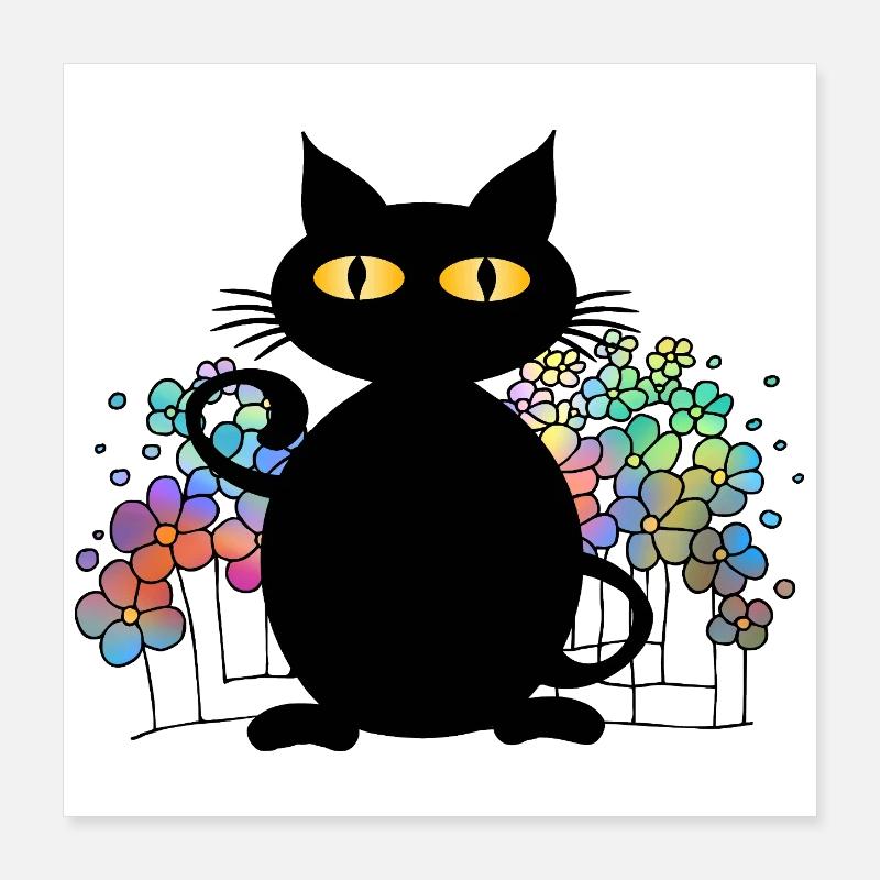 chat Poster 40 x 40 cm