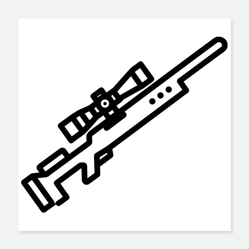sniper Poster 16" x 16" (40x40 cm)