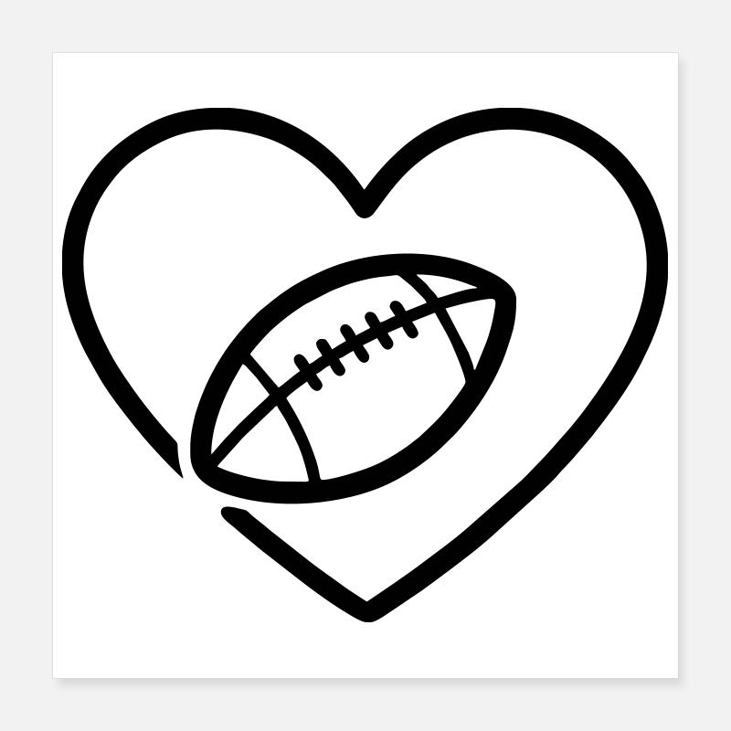 Cuore Rugby XV – Passione Rugby Poster 40x40 cm