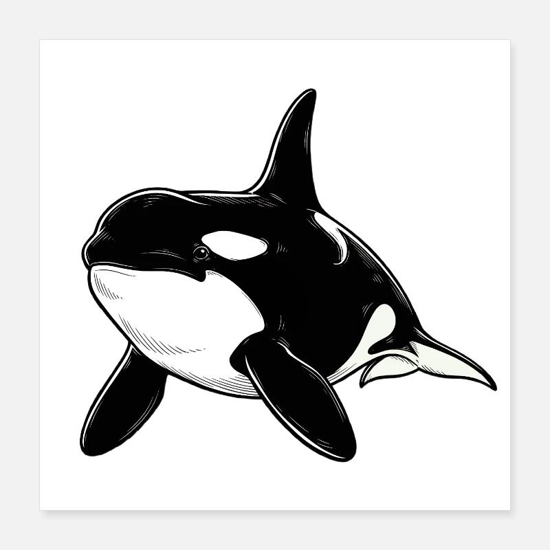Orca Poster 40x40 cm