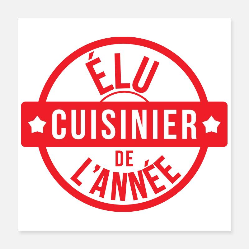 Élu cuisinier de l’année Poster 40 x 40 cm