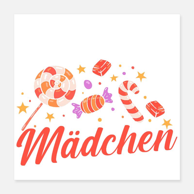 Sweets Sweet Tooth Cute Girl Poster 16" x 16" (40x40 cm)