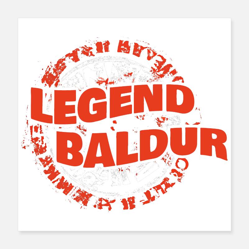 Prénom Baldur Poster 40 x 40 cm