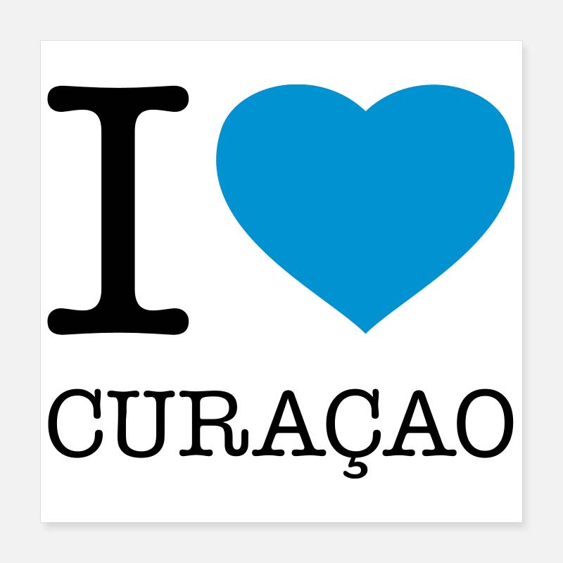 I LOVE CURACAO Poster 40 x 40 cm