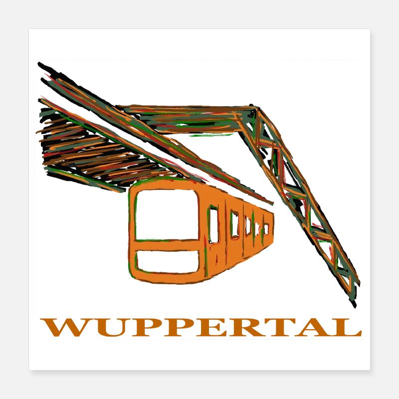 Schwebebahn Poster 40x40 cm