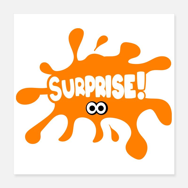 Overraskelse! Poster 40x40 cm
