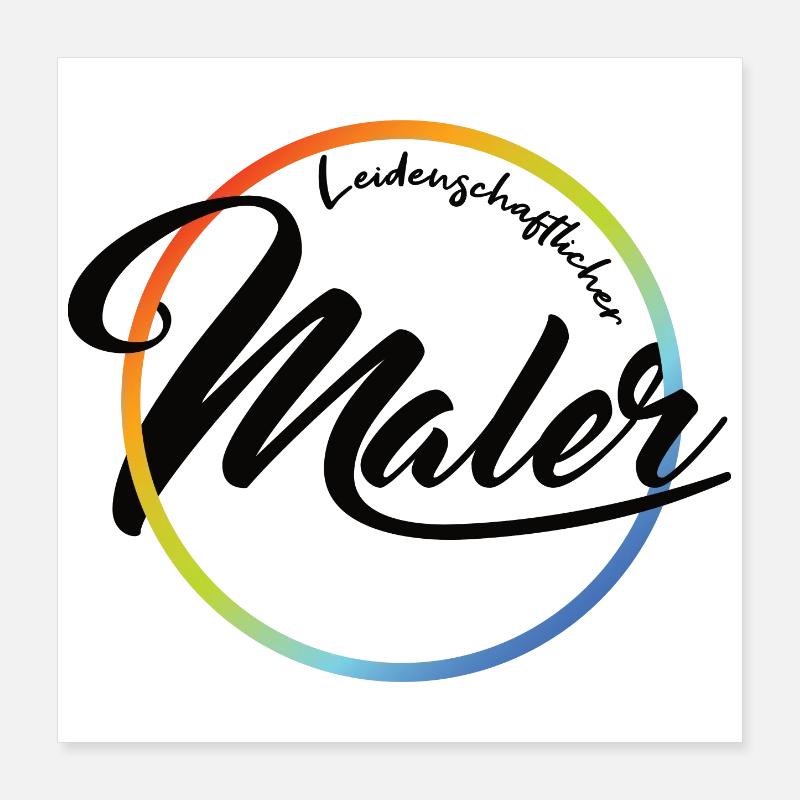 Leidenschaftlicher Maler Poster 40x40 cm