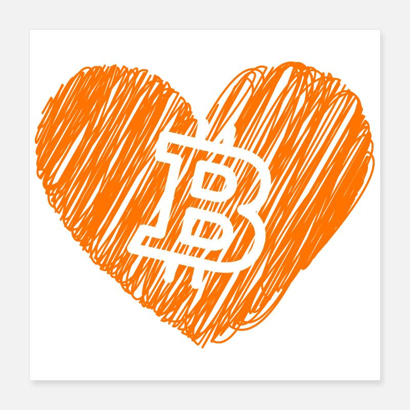 Bitcoin Crypto Cryptocurrency Splash Poster 40x40 cm