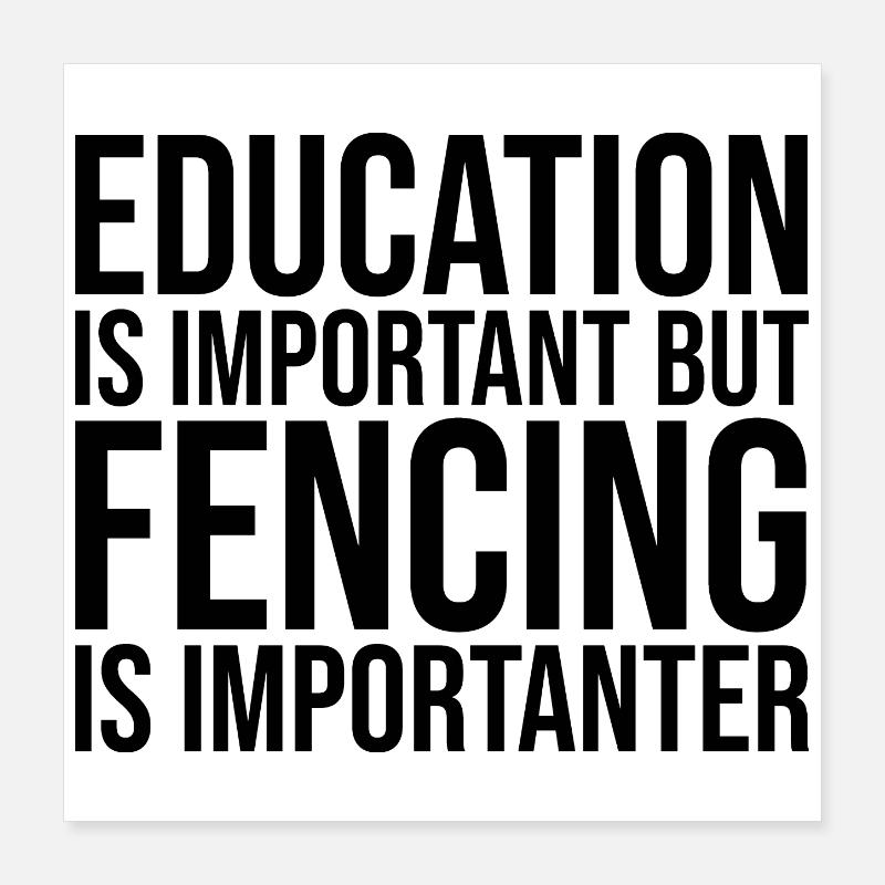 Fencing Poster 16" x 16" (40x40 cm)