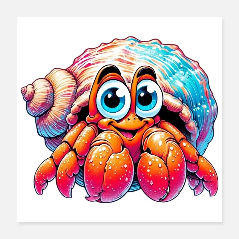 Bernard-l'ermite Poster 40 x 40 cm