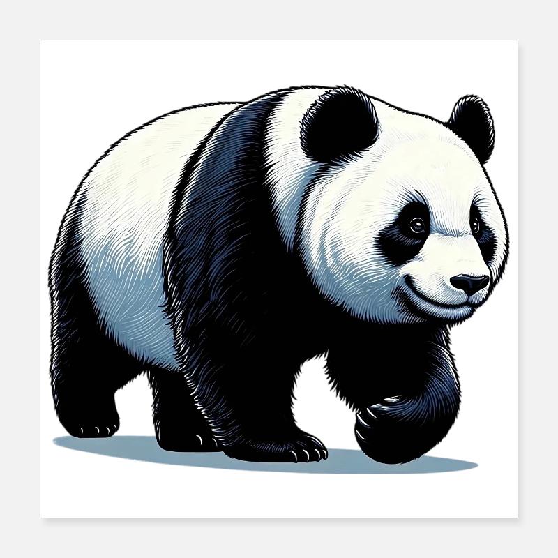 Panda Poster 16" x 16" (40x40 cm)