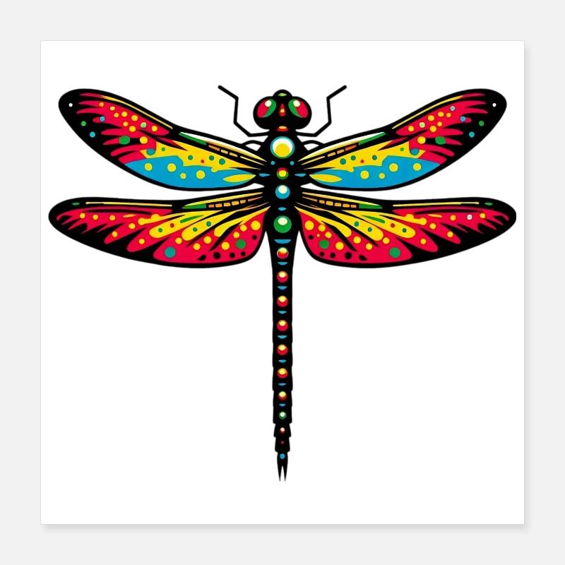 Dragonfly Poster 16" x 16" (40x40 cm)