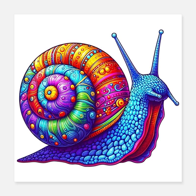 Schnecke Poster 40x40 cm