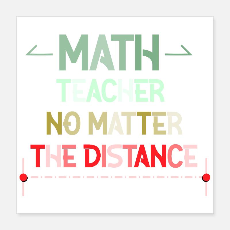 Math Nerd Students University Professor Mathematics Poster 16" x 16" (40x40 cm)