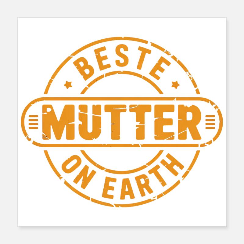 Beste Mutter Muttertag Poster 40x40 cm