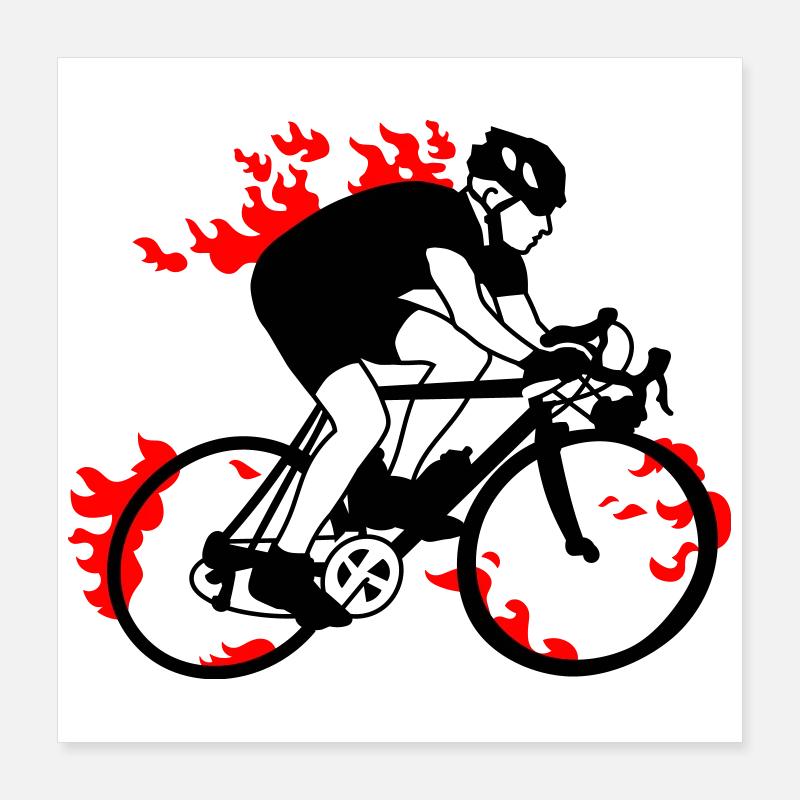 Road cyclists Poster 16" x 16" (40x40 cm)