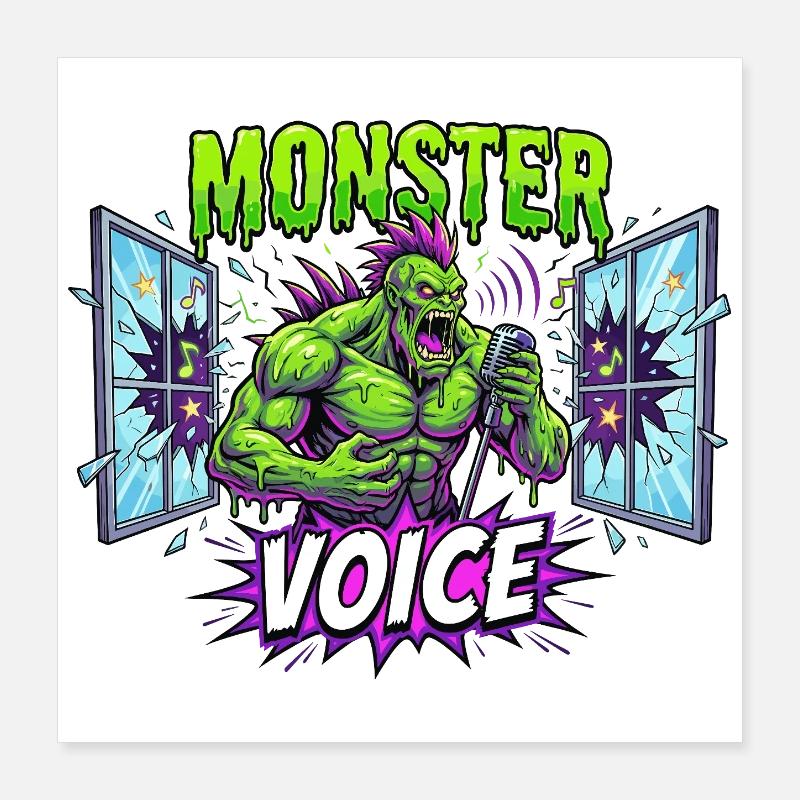 Rocker Voix Monstrueuse Poster 40 x 40 cm