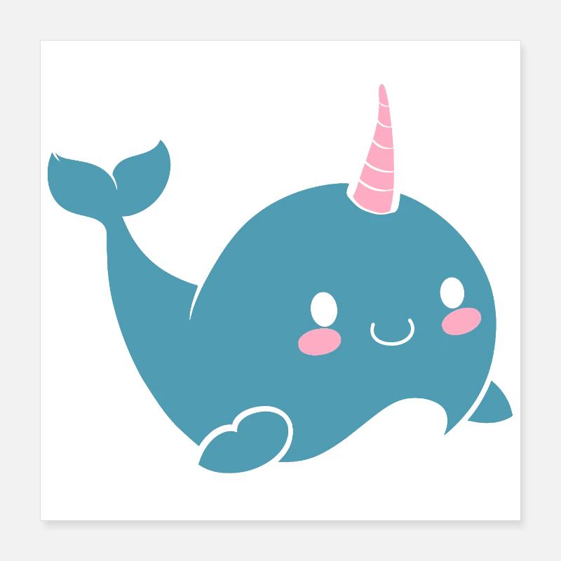 narval Poster 40 x 40 cm