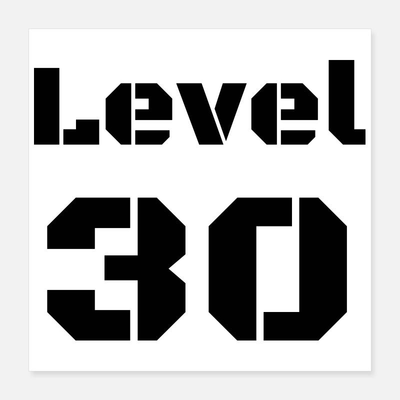Niveau 30 Poster 40 x 40 cm
