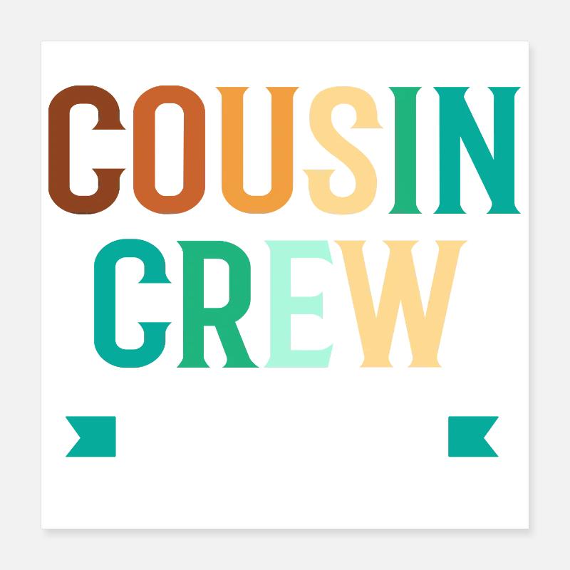 Équipage de cousins Poster 40 x 40 cm