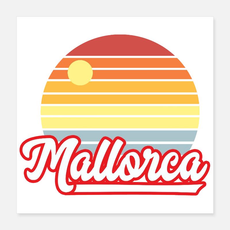 Majorque, vacances Poster 40 x 40 cm