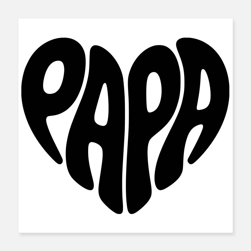 Papa Poster 40x40 cm