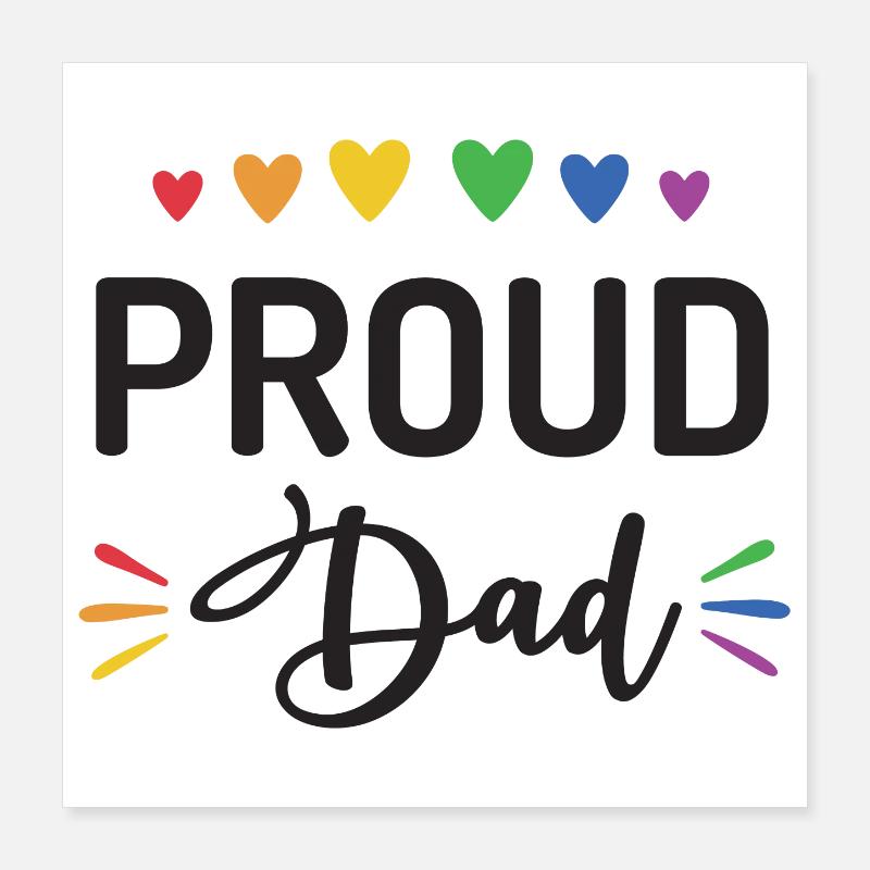 Stolzer Papa Poster 40x40 cm