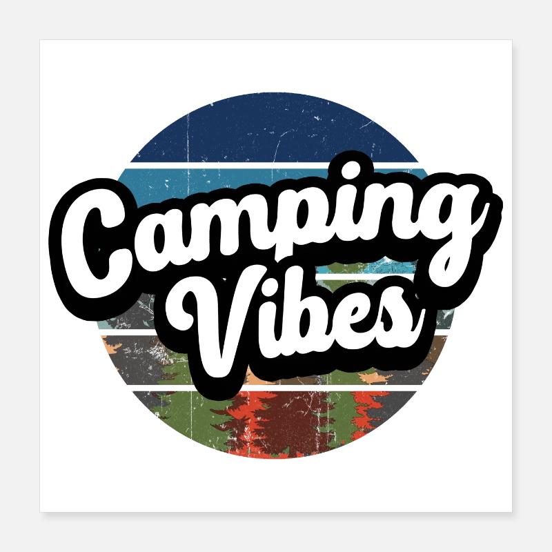 Camping Vibes Poster 40x40 cm