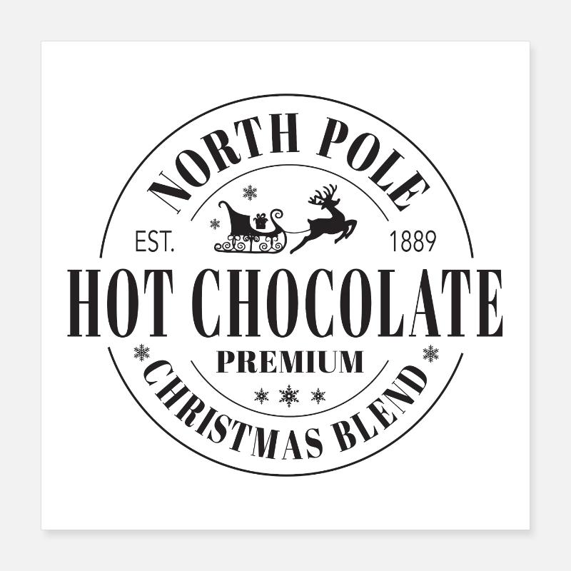 Mélange de Noël pour le chocolat chaud du pôle Nord Poster 40 x 40 cm