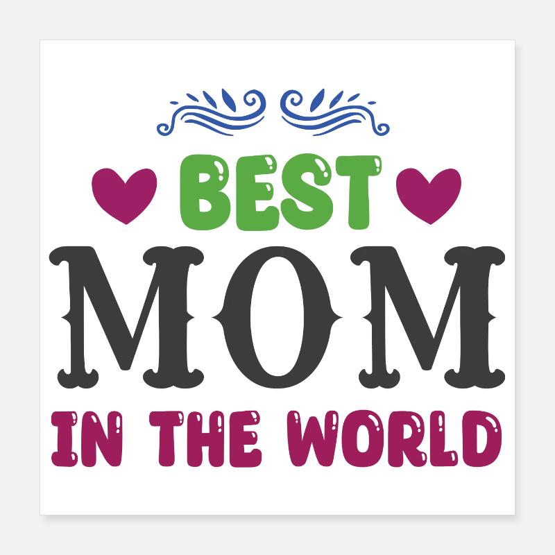 Beste Mutter der Welt Poster 40x40 cm