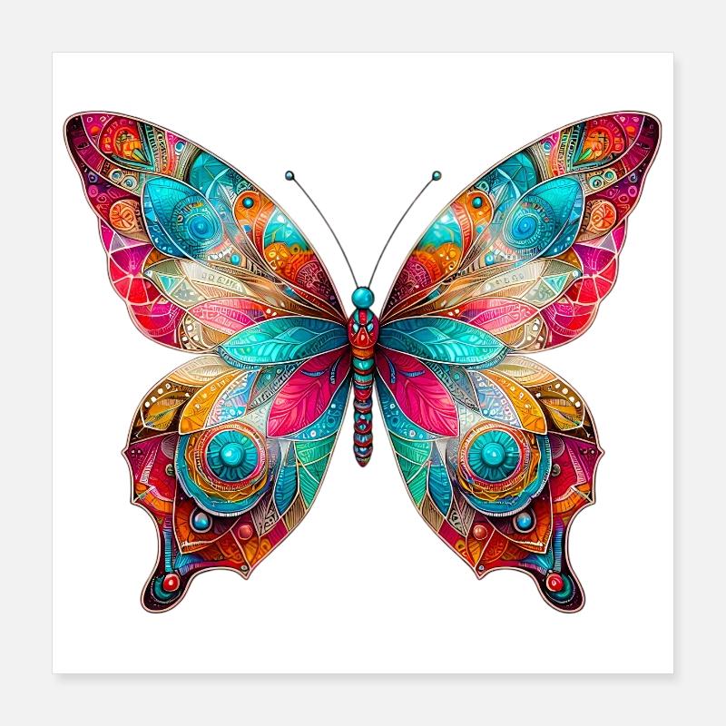 Butterfly Poster 16" x 16" (40x40 cm)
