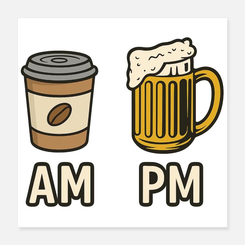 Kaffeebier Poster 40x40 cm