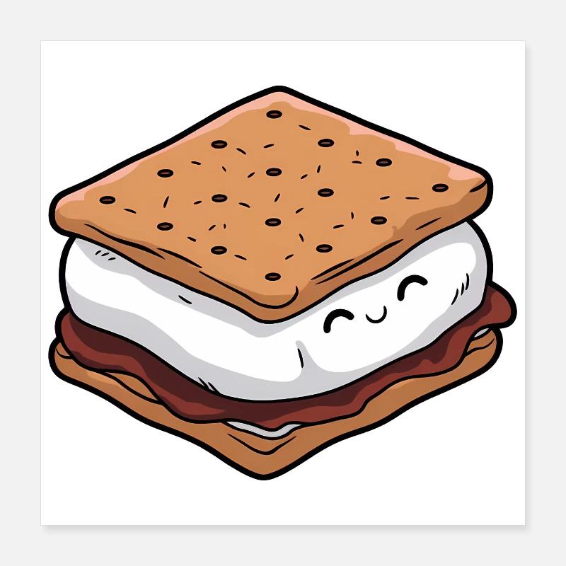 Süßes Smore Poster 40x40 cm