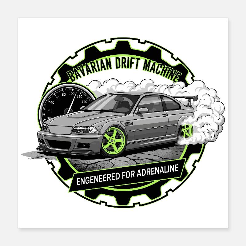 Bavarian Drift Machine Poster 16" x 16" (40x40 cm)