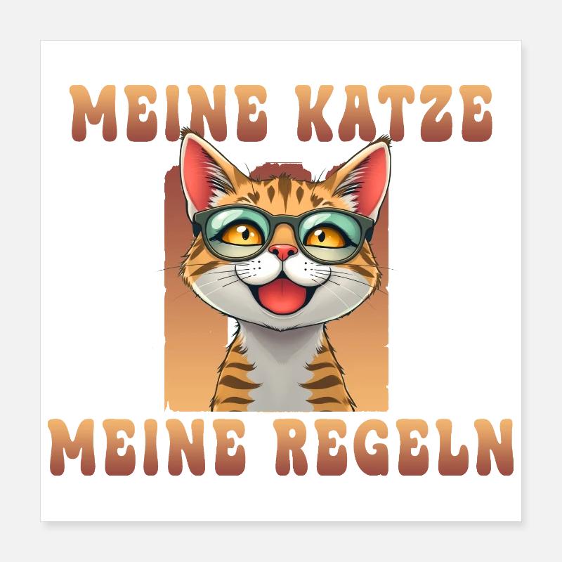 Mon chat Mes règles Poster 40 x 40 cm