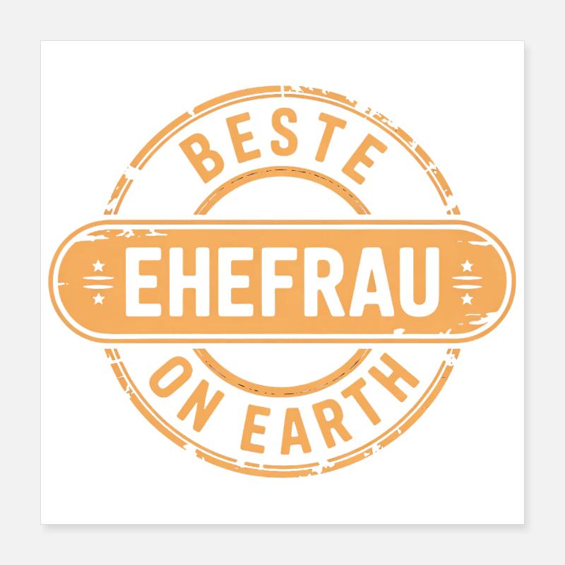 Beste Ehefrau Geschenk Valentinstag Poster 40x40 cm