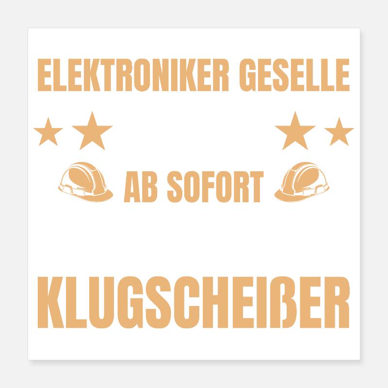 Technicien en électronique Compagnon 2026 Formation terminée Poster 40 x 40 cm