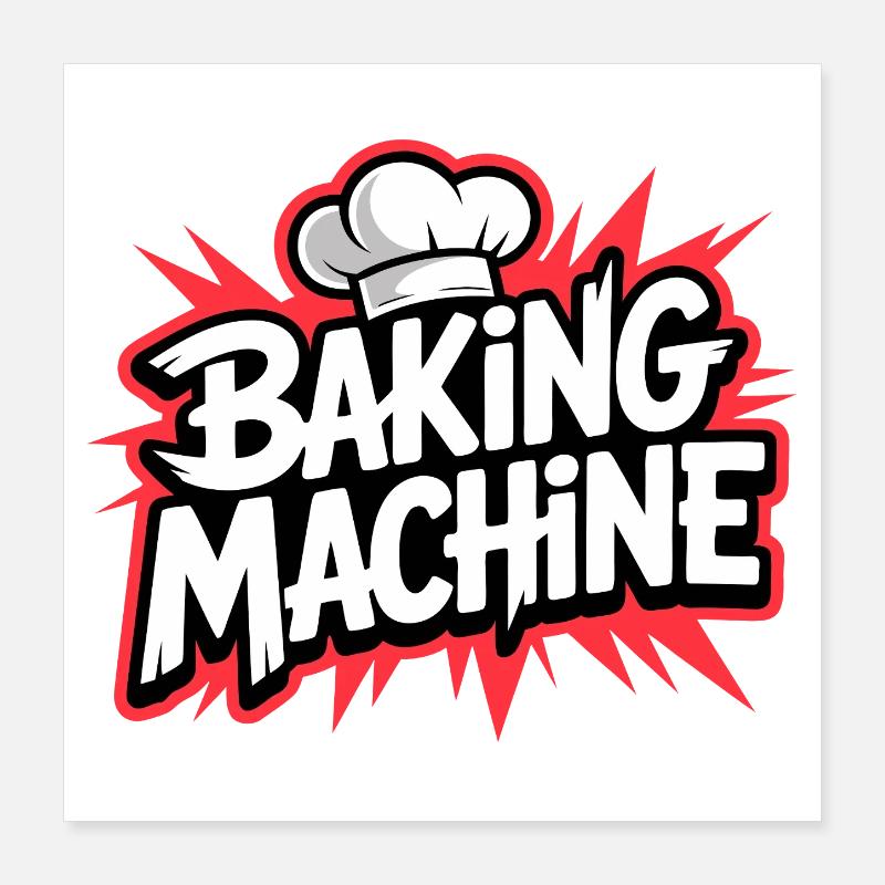 Baking Machine Fun Poster 16" x 16" (40x40 cm)