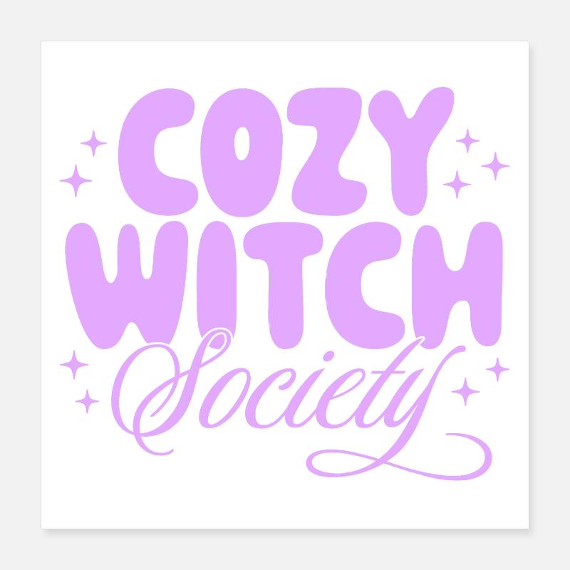 Gemütliche Hexen-Gesellschaft Poster 40x40 cm