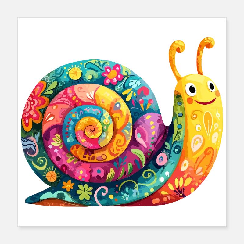 Colourful spiral Poster 16" x 16" (40x40 cm)