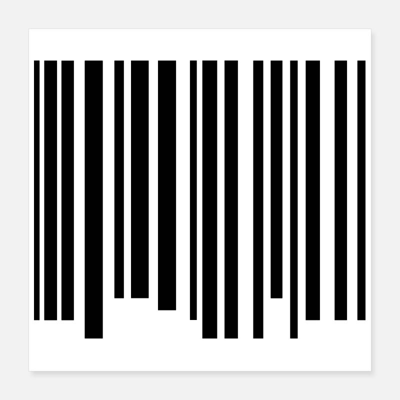 Barcode Poster 40x40 cm
