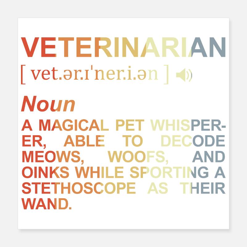 Signification vétérinaire Poster 40 x 40 cm
