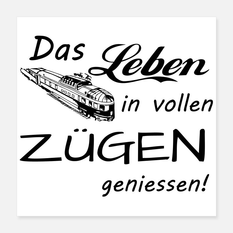 Das Leben geniessen Poster 40x40 cm