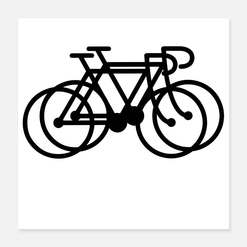 Vélos Poster 40 x 40 cm